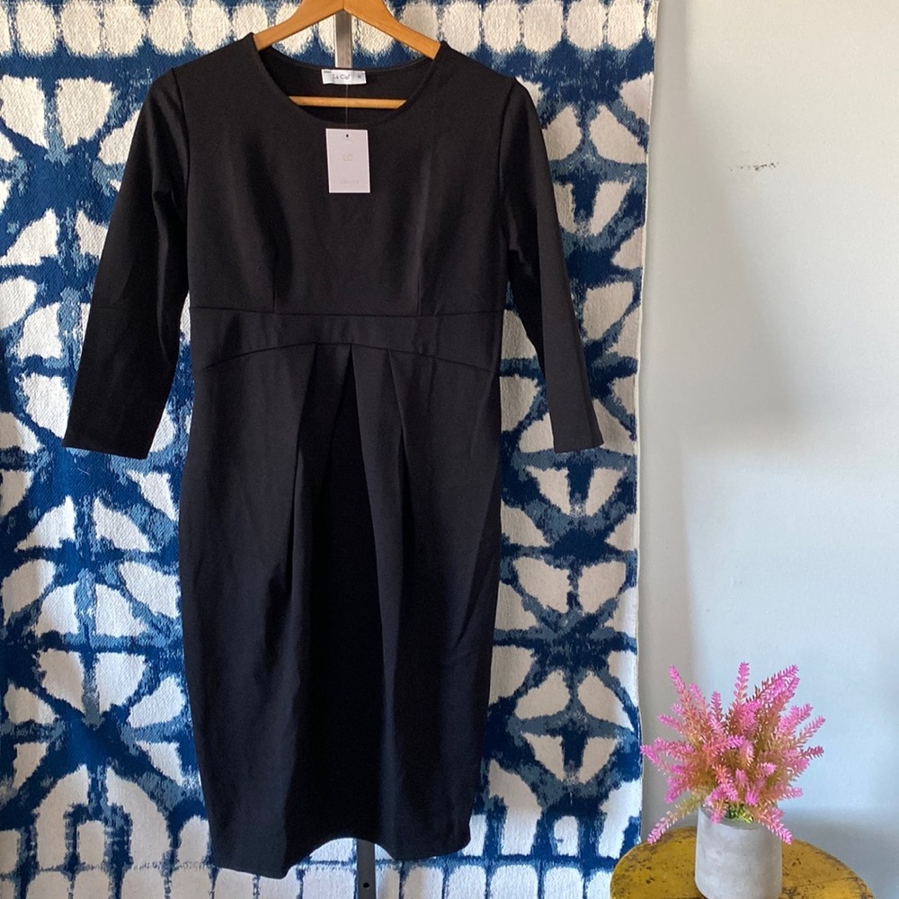 LaClef black Maternity Dress